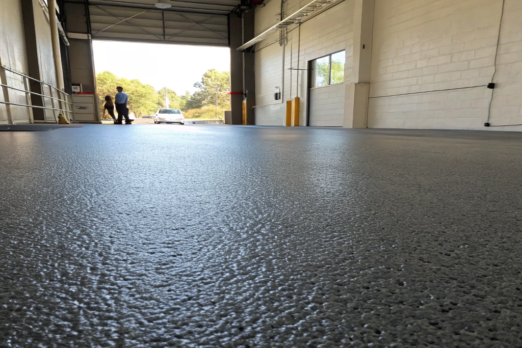 anti-slip epoxy coating on warehouse loading dock floor Hobart Tasmania