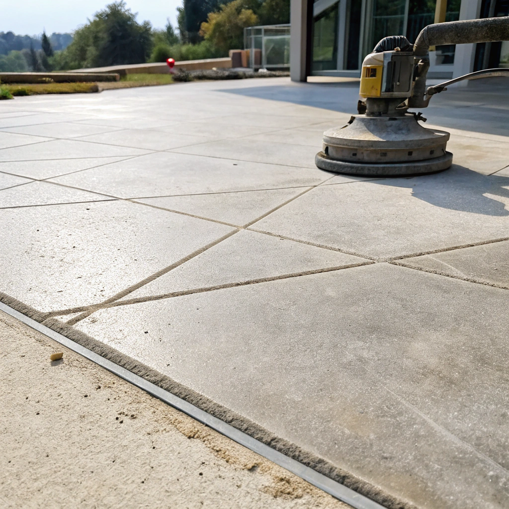 diamond grinding concrete surface preparation before epoxy coating Hobart patio
